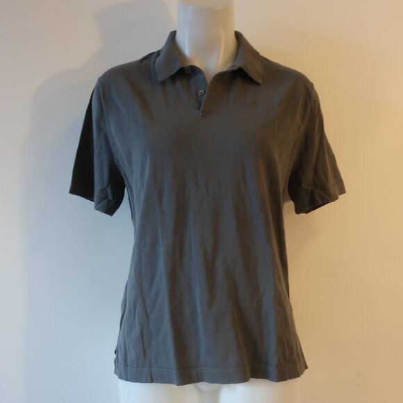 Mens Standard James Perse Dark Gray  Polo Short Sleeve Shirt 1 US/S - Picture 1 of 7